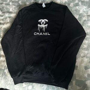 Chanel Drip Logo Crewneck